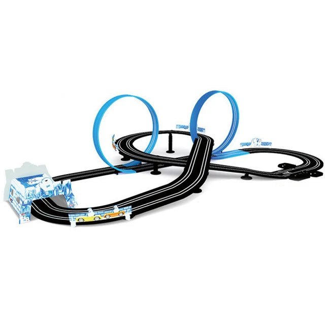 Ensemble de jouets voie ferrée électrique — double télécommande, piste de course, circuit, jouet pour garçons et enfants