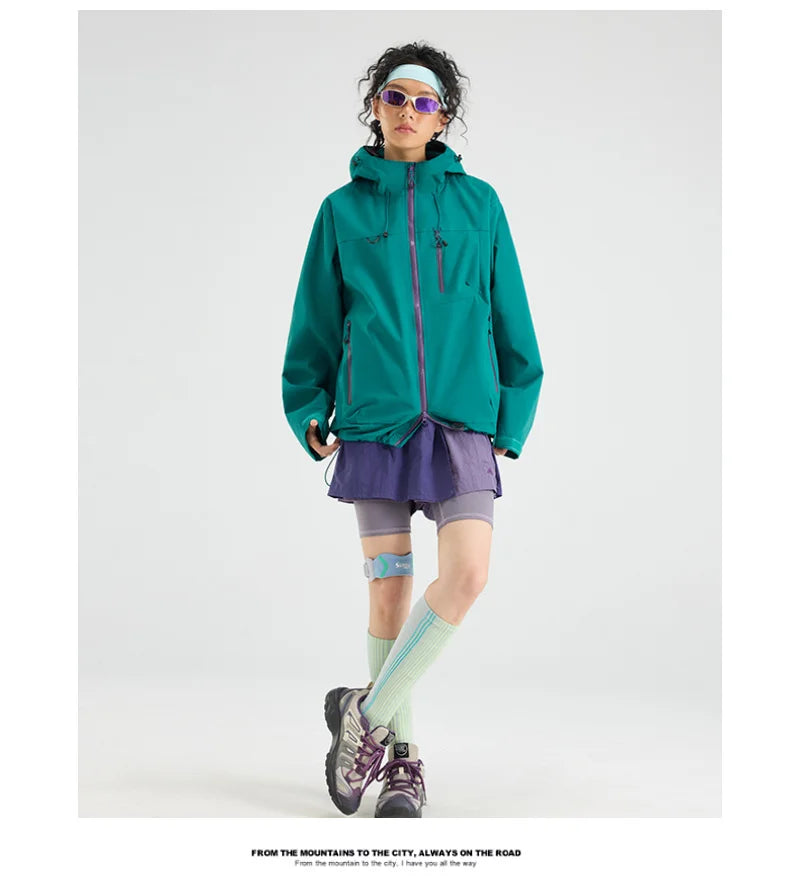Veste Randonnée Imperméable Coupe-vent — Pêche, Camping & Escalade Unisexe