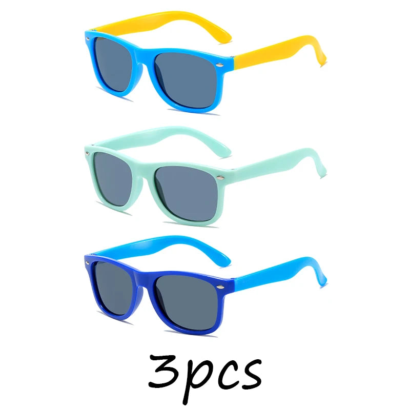 Lunettes de Soleil Enfants Assorties — Pare-Soleil Été Résistant UV Garçon Fille