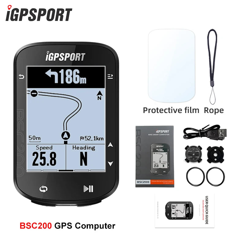 IGPSPORT BSC200 GPS Cycle Bike Computer Wireless Digital Bicycle Speedometer ANT+ Route Navigation Stopwatch Cycling Odometer