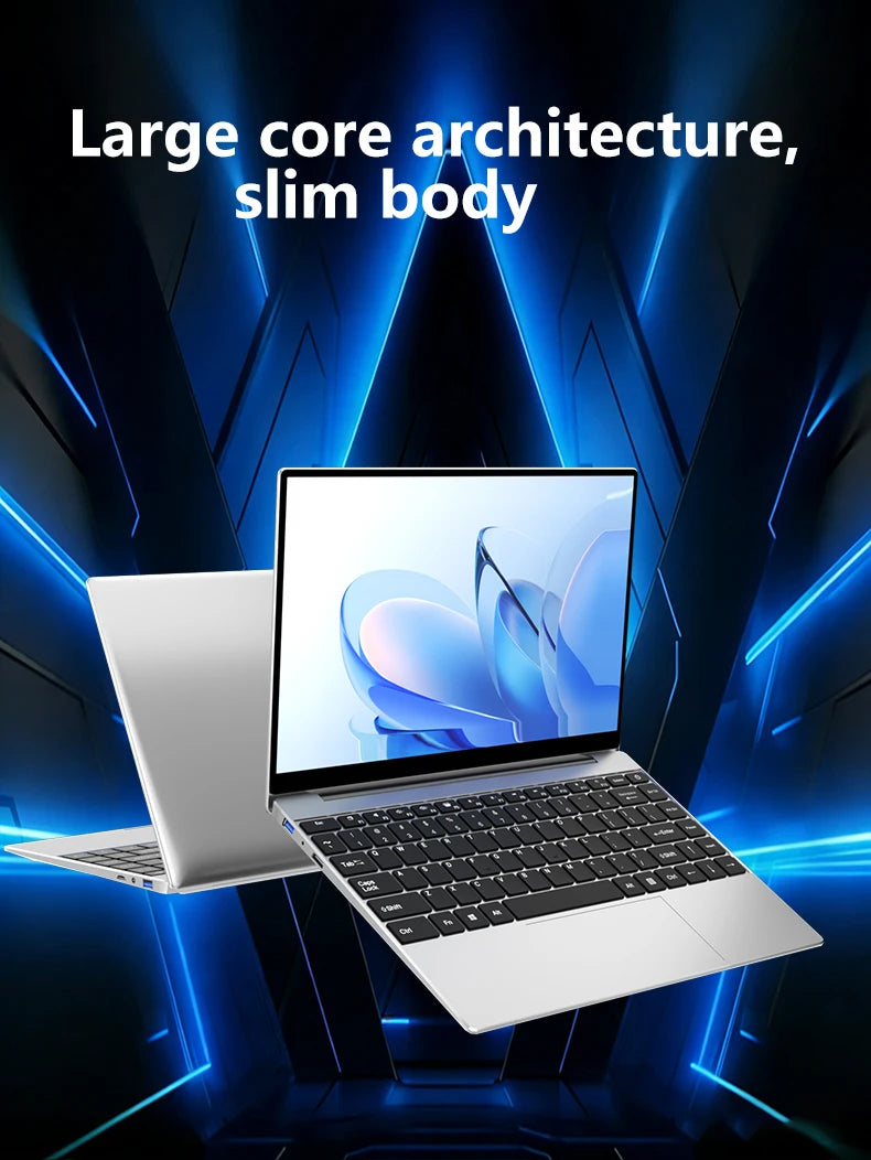 Ordinateur portable NAIWO 2026 14,1 pouces ultra-fin Windows 11 16 Go 2 To SSD PC Gamer Intel 4405U Écran 1920*1080 pour le bureau et les études