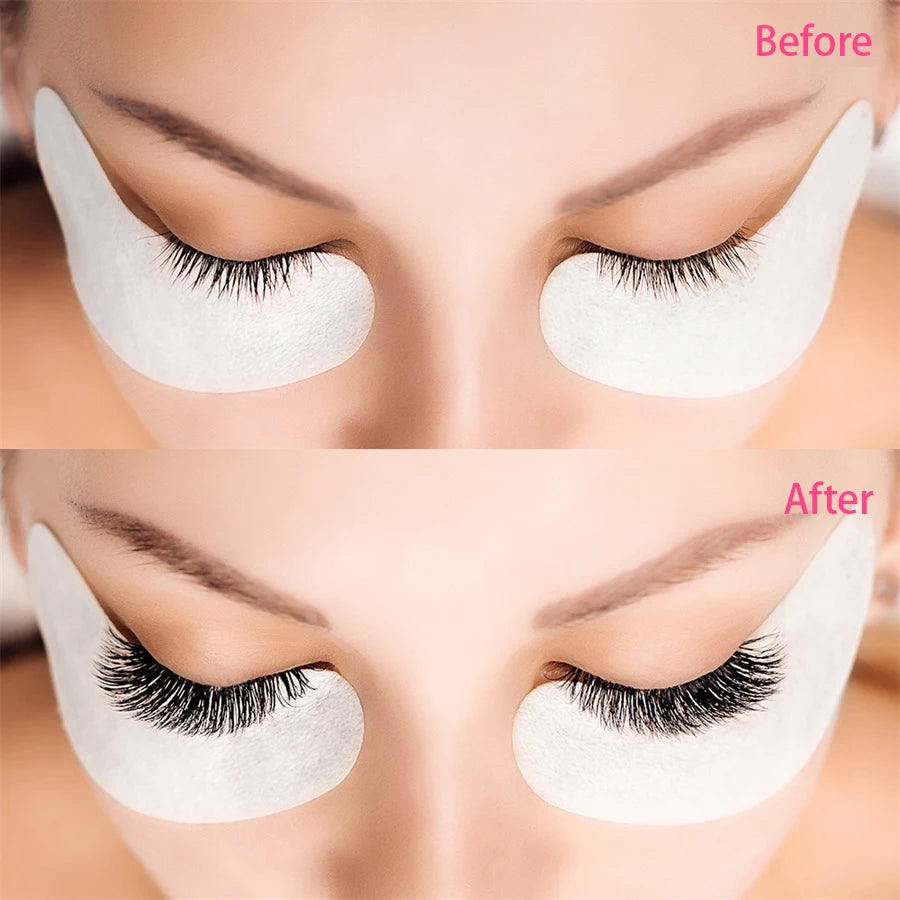 Rizador de pestañas con mango de doble color, asistente para pestañas postizas, cortador de cejas, aguja de acero portátil