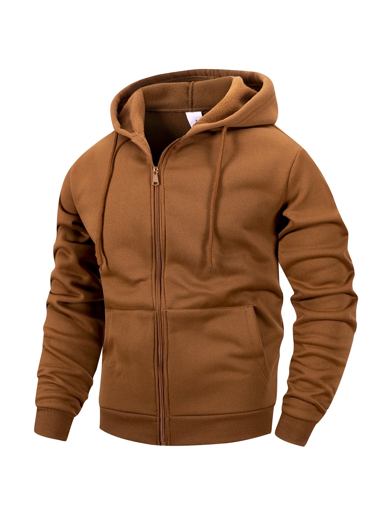Men's Zip-Up Hoodie, Outdoor Sports Hoodie, Everyday, Basic, Casual, Autumn Winter, Cardigan Jacket