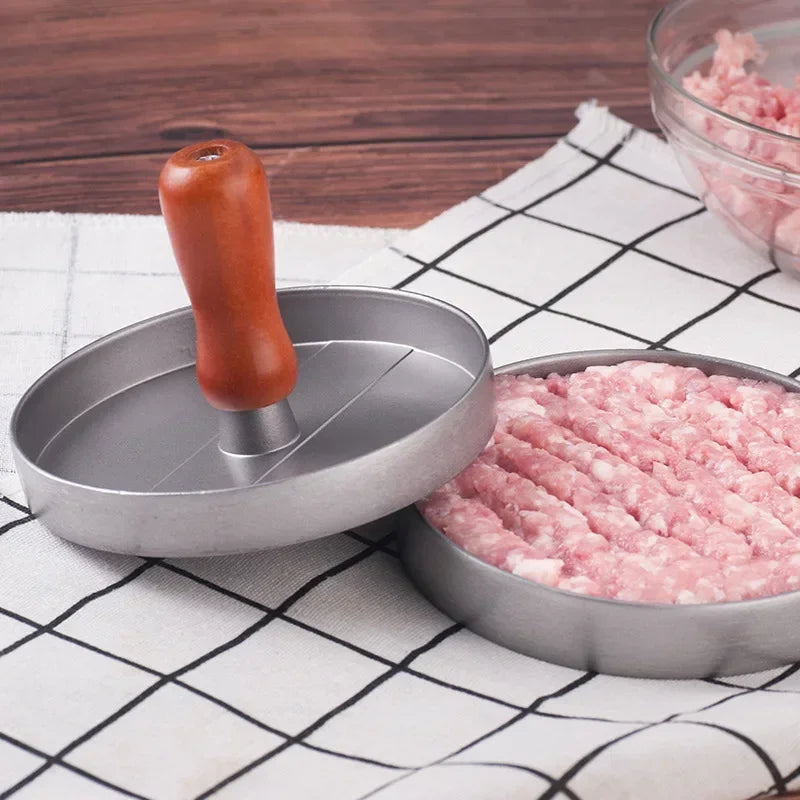 Presse à hamburgers antiadhésive, avec papier ciré, en aluminium, pour cuisine, barbecue, gril