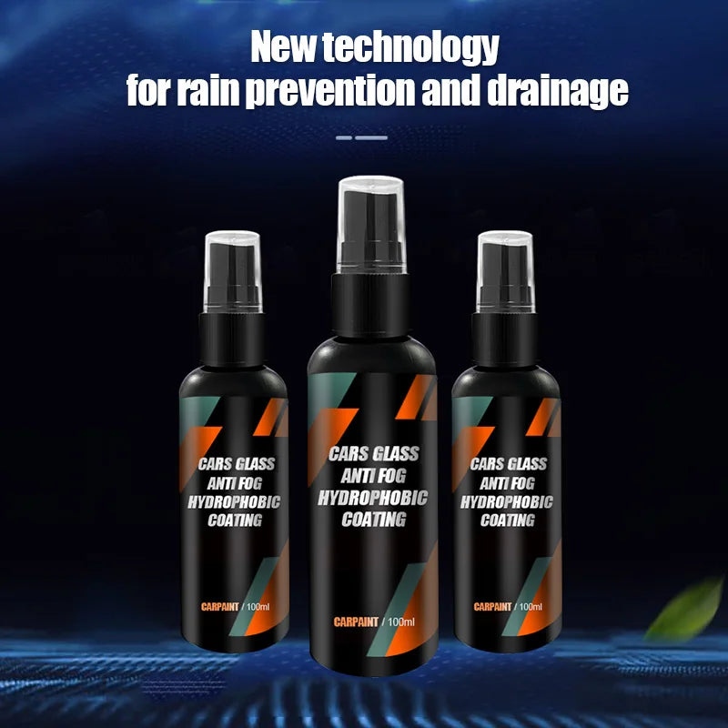 Agent hydrofuge anti-pluie pour vitres de voiture, revêtement nano, agent hydrophobe, agent de suppression du film d'huile, film pour vitres de voiture