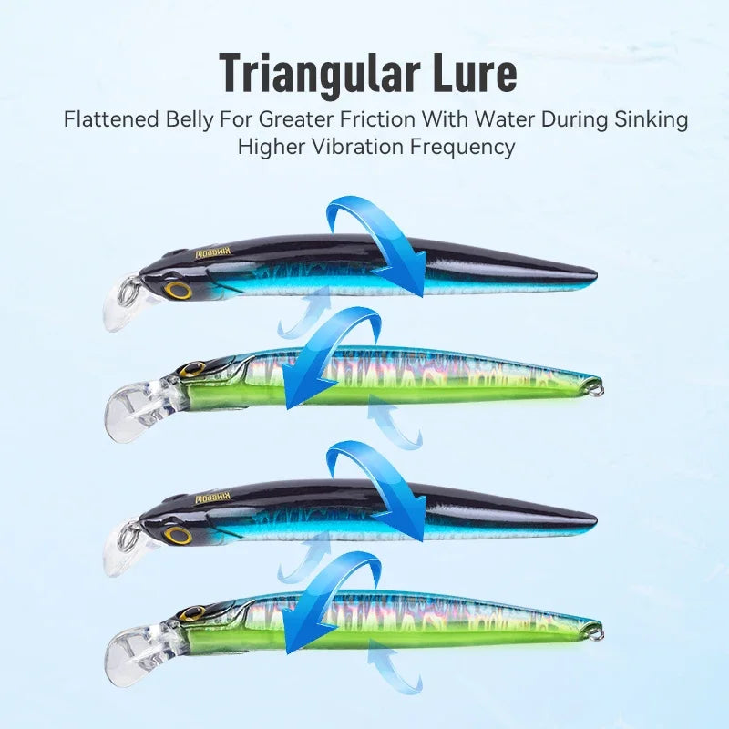Kingdom Kingart coulant méné leurres de pêche 6g 9g 14g 18.6g Jerkbaits   Wobblers d'action réaliste, appâts durs silencieux, bar de mer