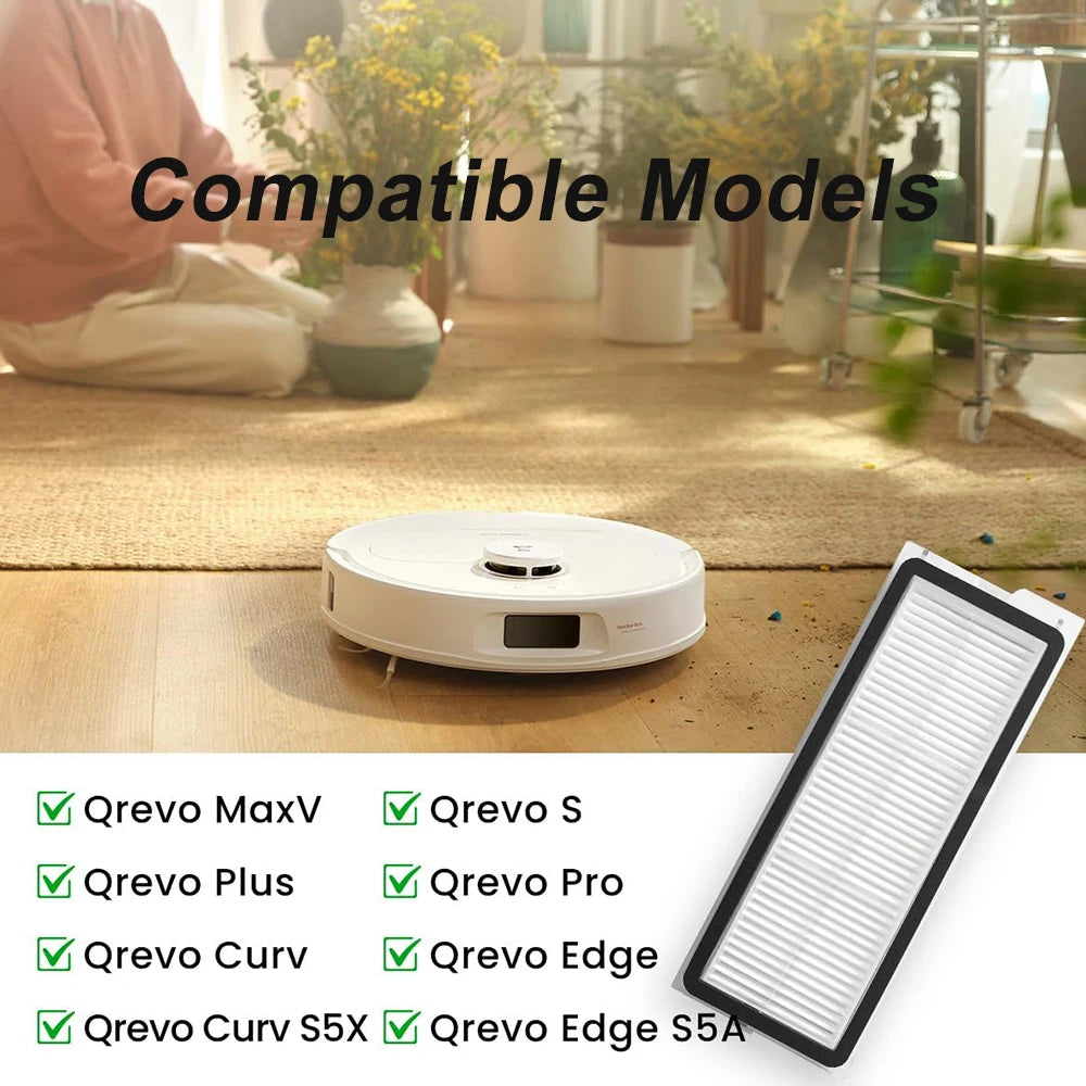 Replacement Accessories for Roborock P10 Pro/Q Revo Pro/Q Revo S/Q Revo MaxV/QRevo Plus Robot Vacuum Cleaner, HEPA Filter Parts