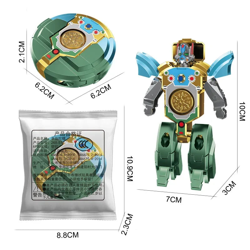 Gyroscope rotatif à décompression créative, résistant aux chutes, robot à déformation mécanique, jouet pour enfants, cadeau pour garçon, nouvelle collection