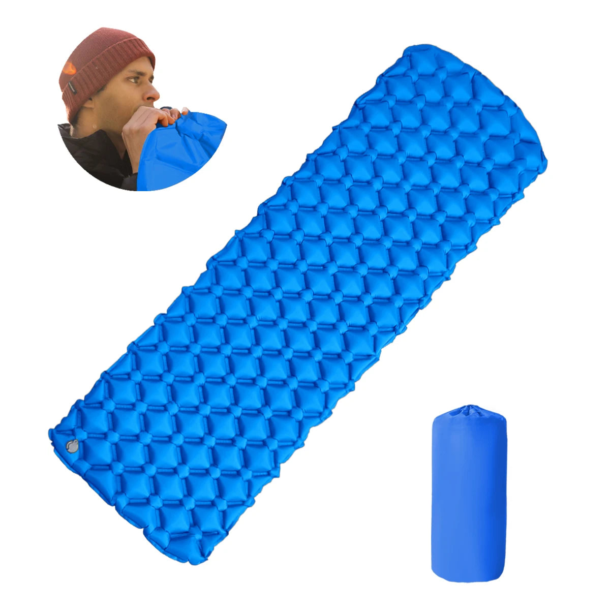 Tapis de couchage pliant pour Camping en plein Air, matelas gonflable de plage avec oreillers, tapis d'air ultraléger pour voyage et randonnée, nouveau