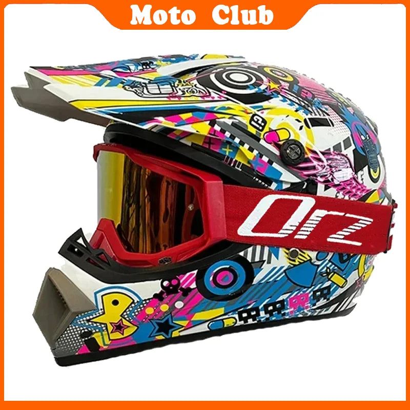 Casco de moto profesional Motocross todoterreno casco de protección para niños casco todoterreno gafas Capacete De Motocicleta regalos