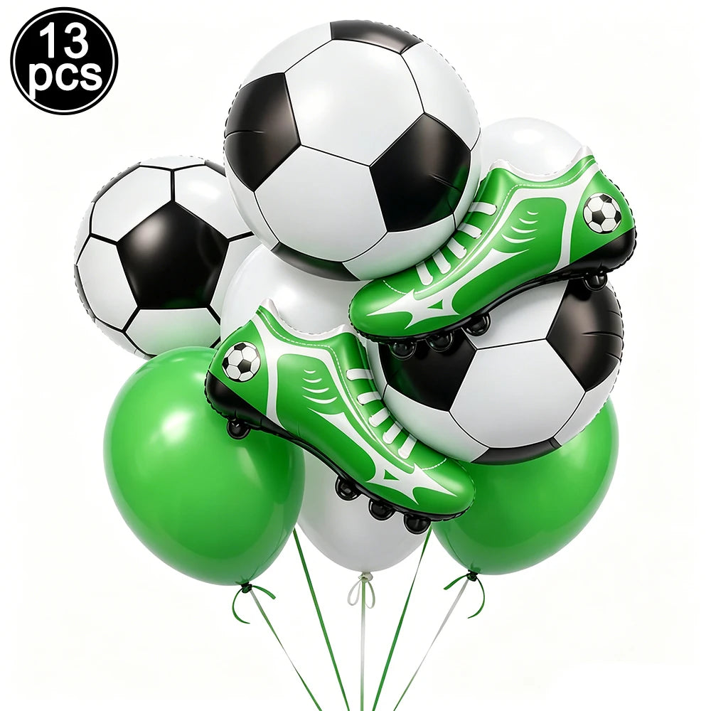Ballons Aluminium Thème Football — Décoration Fête Anniversaire & Baby Shower Enfant