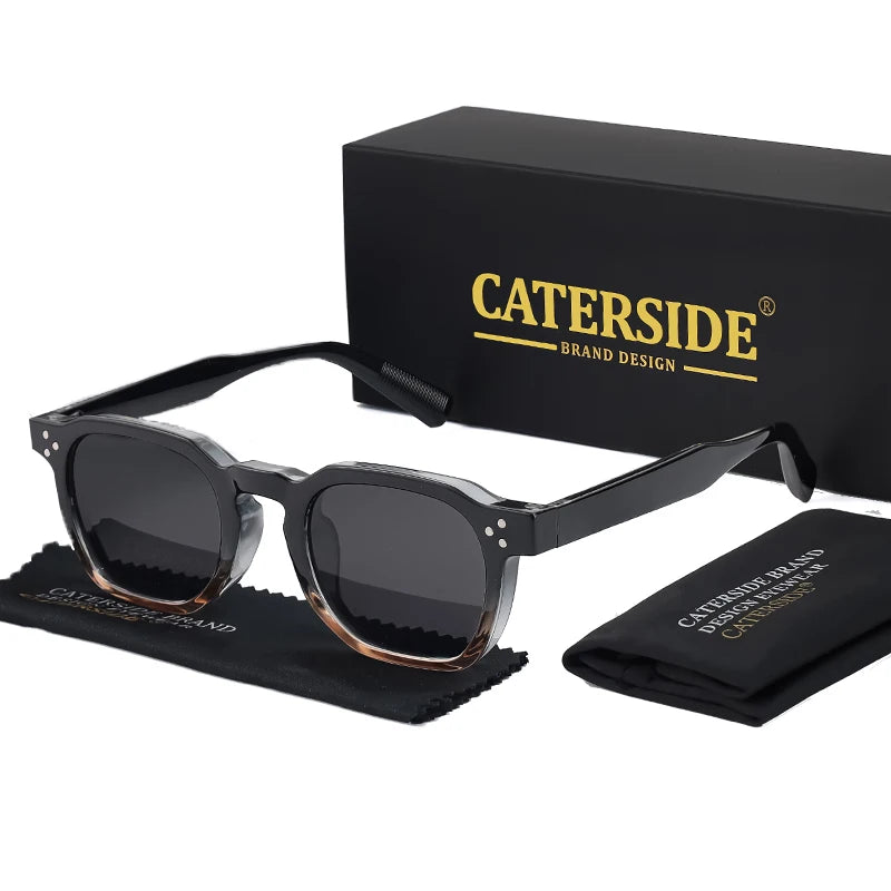 Lunettes de soleil carrées rétro style punk — hommes et femmes, voyage, fête, protection UV400, été
