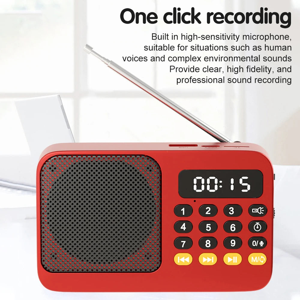 Radio FM Portable Bluetooth 5.0, petite boîte de son rechargeable d'urgence, Mini haut-parleur Vintage, lecteur Mp3, Support carte TF, lecteur USB