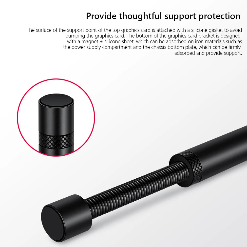 Support de carte graphique GPU, Support d'affaissement de carte vidéo rotatif télescopique Vertical, Support de carte vidéo en alliage d'aluminium