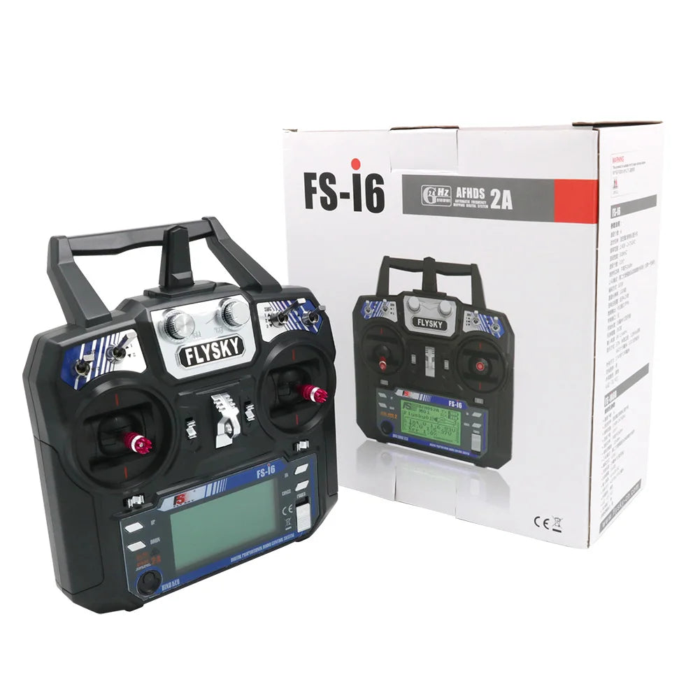 FLYSKY FS-i6 I6 2.4G 6CH Transmitter Radio Remote Control with iA6 iA6B X6B A8S R6B iA10B FS2A Receiver for RC Drone Airplane