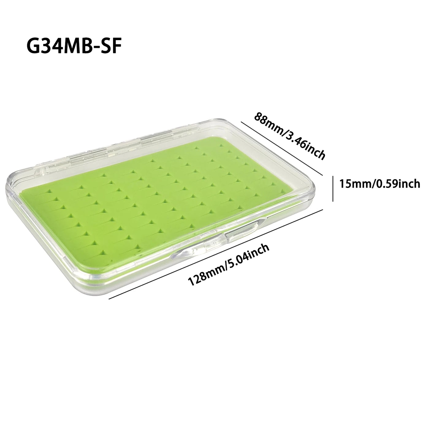 Aventik 100% boîte à mouche étanche coussin de Silicone mousse boîte de pêche transparente stockage de pêche