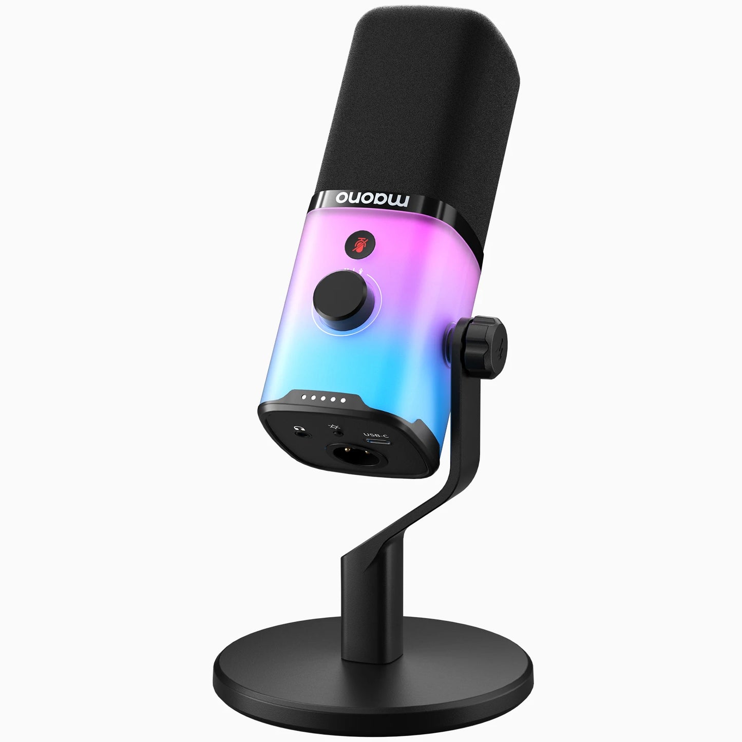 MAONO PD100X – Microphone gaming dynamique USB/XLR avec LED RGB, EQ et bouton muet pour PC et PS4/5