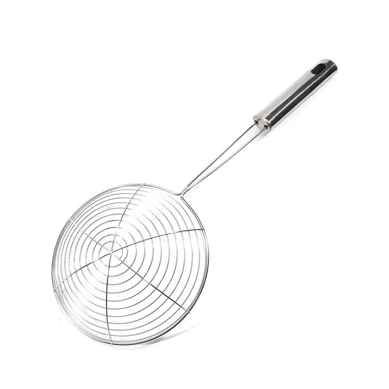 Stainless Steel Frying Colander, French Fry Spoon, Wire Mesh Skimmer, Strainer, Fryer Spoon, Sieve, Kitchen Supplies, 1/3/5 Pcs