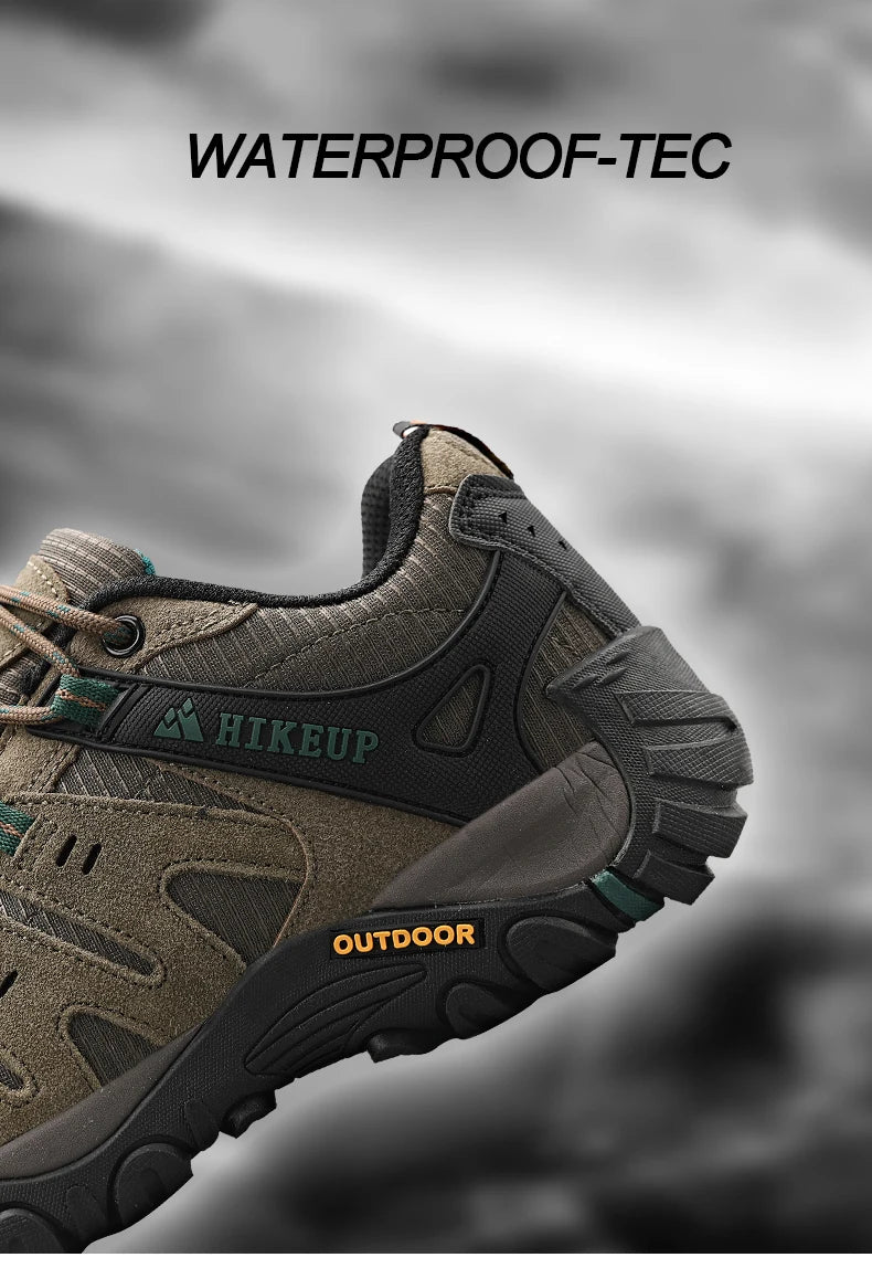HIKEUP chaussures de randonnée pour hommes chaussures d'extérieur en daim et cuir résistant à l'usure hommes Trekking marche chasse baskets tactiques