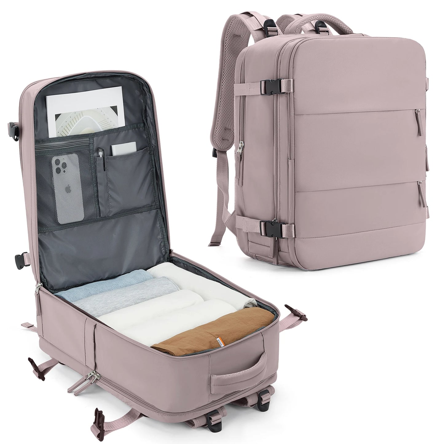 Easyjet-Cabin Bag for Men and Women, Travel Flight Backpack, Ryanair Carry-on Bag, Laptop Backpack, Cabin Size, 45x36x20, 40x20x25