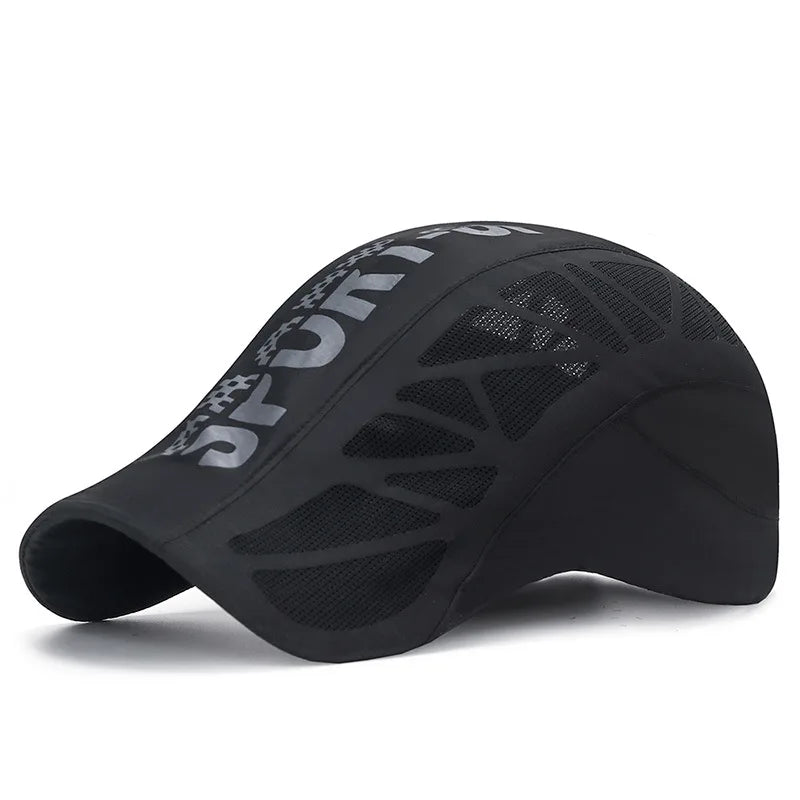 Gorra de deporte con alfabeto para hombres, nueva gorra de verano de malla transpirable, sombra de secado rápido, gorra de protección solar para exteriores