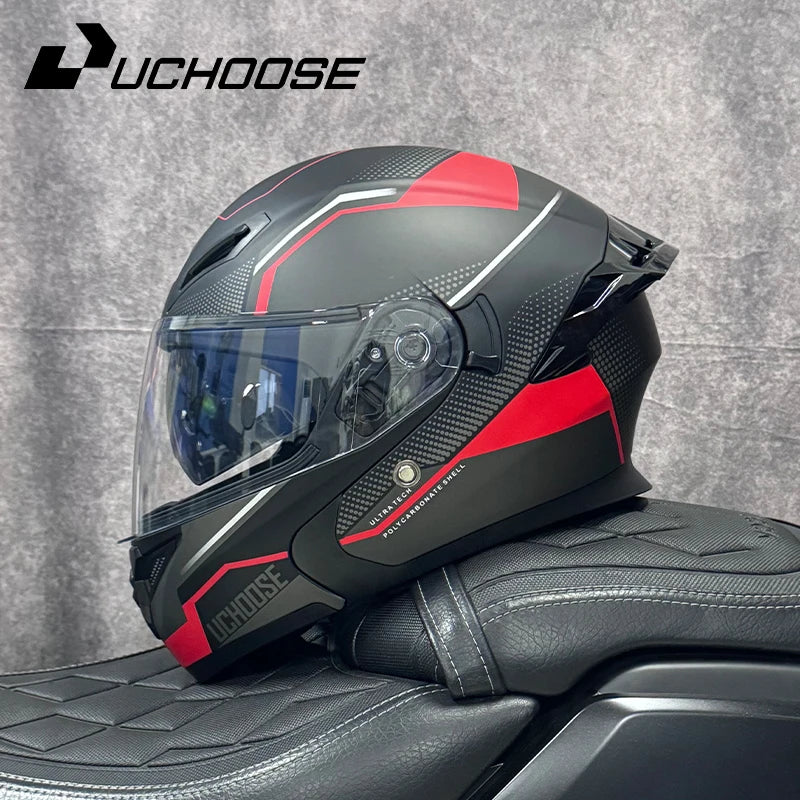 Casque moto quatre saisons Motocross modulaire rabattable — hommes, femmes, tout-terrain