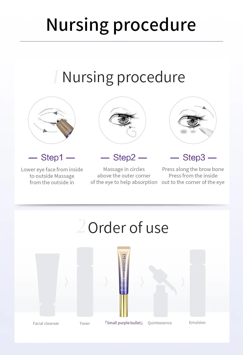 O'CHEAL – Crema antiarrugas para ojos con bola rodante, secado rápido, hidratante, ácido hialurónico, suero refrescante para ojos, atenúa las líneas finas