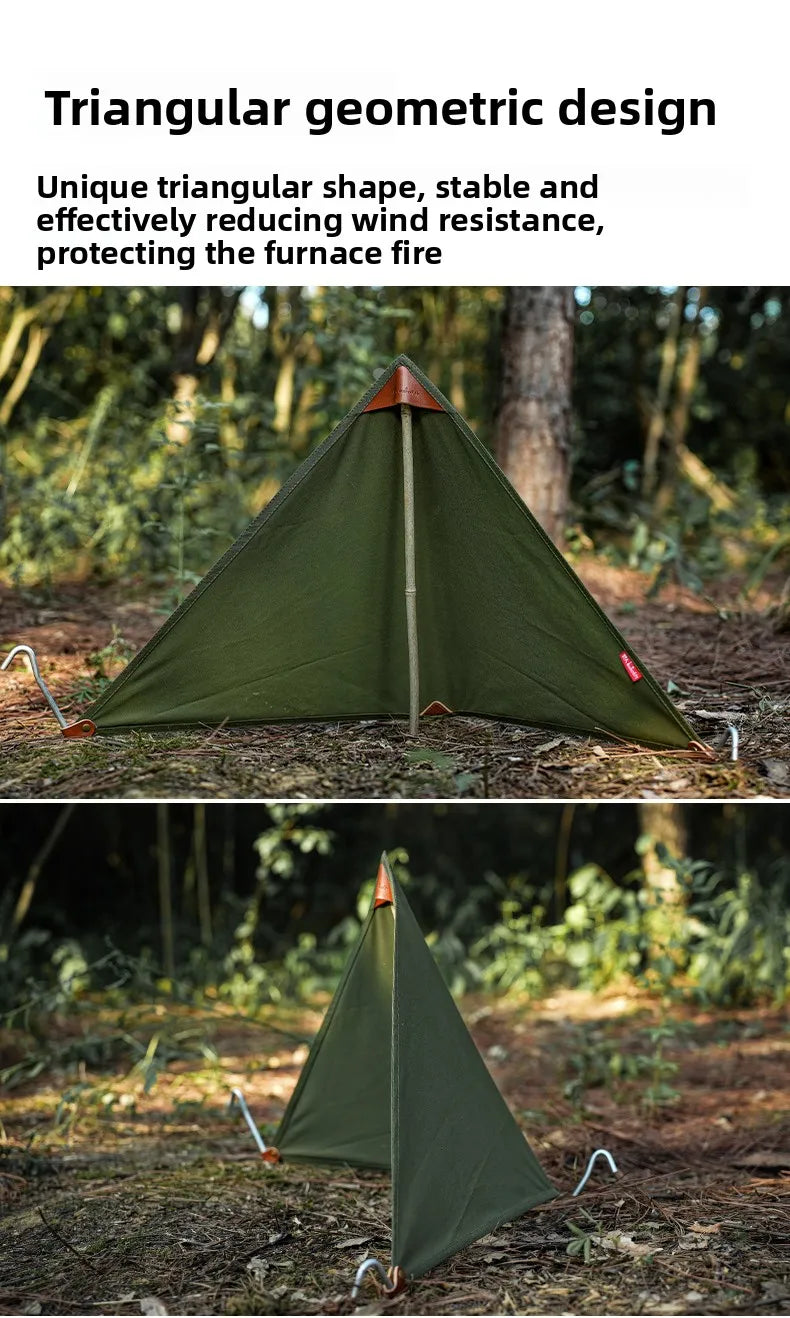 BUSHCRAFT Wind Blocker TC Cotton MINI Windsheild Bushcraft Pare-brise de poêle triangulaire – pour la cuisine en plein air