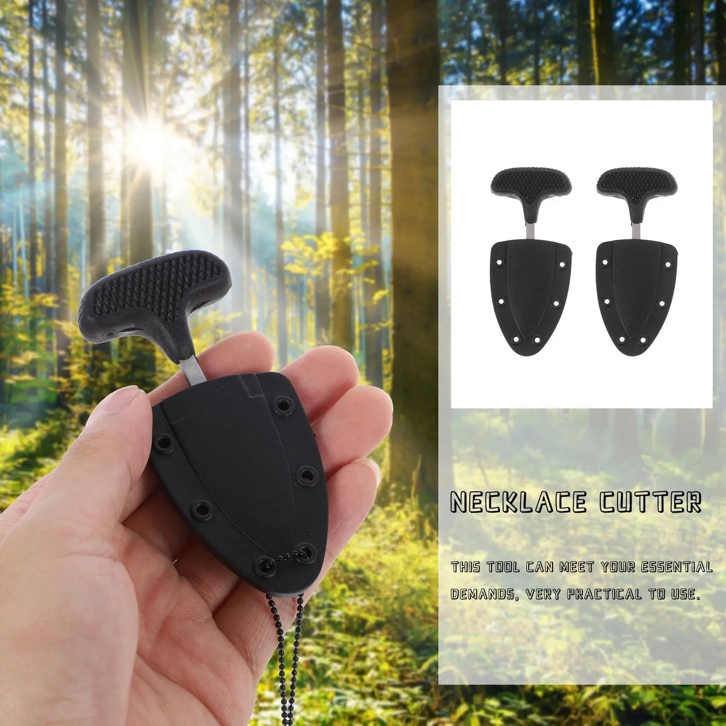 Coupe-collier multifonctionnel, coupe-câble de Camping en plein air, couteaux portables, couteau de collier suspendu, couteau de Camping Portable 1/2 pièces
