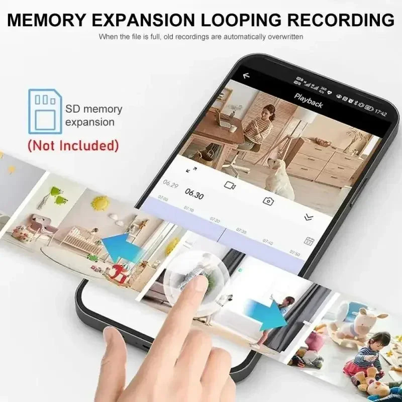 Caméra de sécurité WiFi miniature 8K — vision nocturne couleur, étanche, détection de mouvement, surveillance