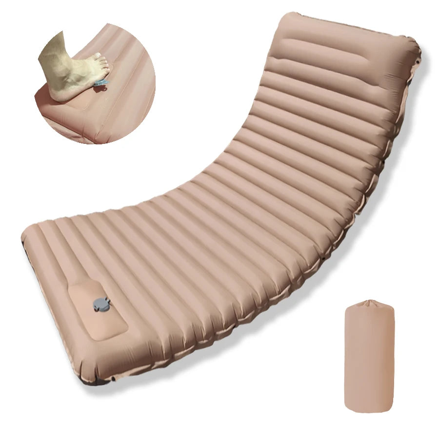 Tapis de couchage pliant pour Camping en plein Air, matelas gonflable de plage avec oreillers, tapis d'air ultraléger pour voyage et randonnée, nouveau