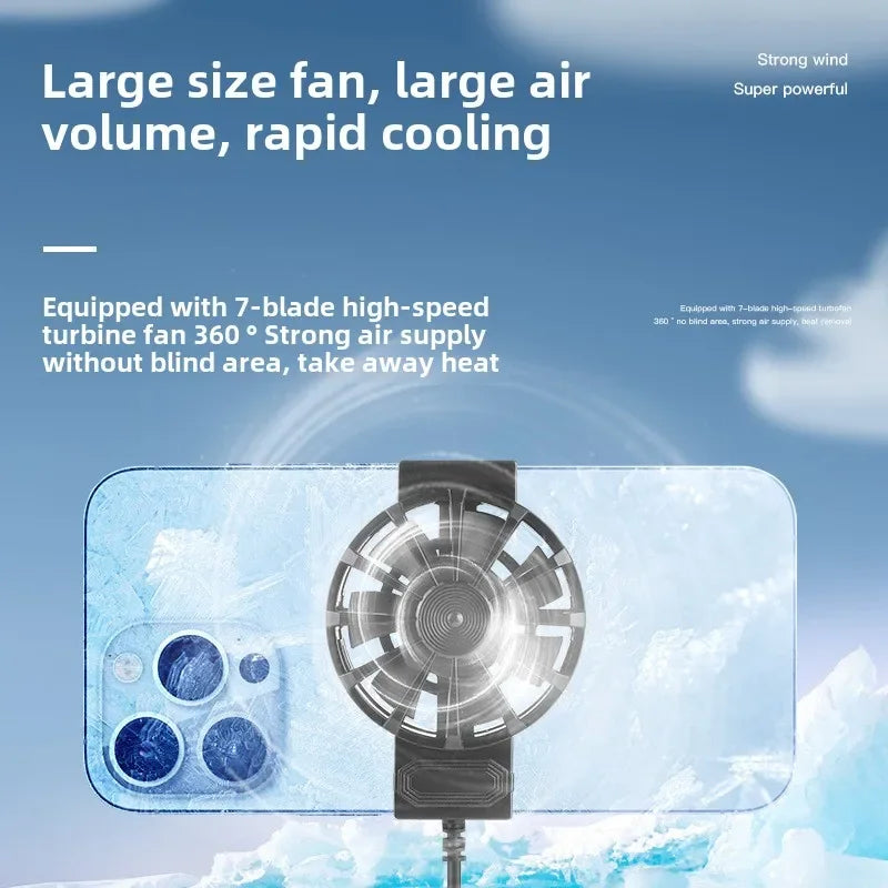 Kanlennys Room X16 — Mini Ventilateur Refroidissement Téléphone USB Universel
