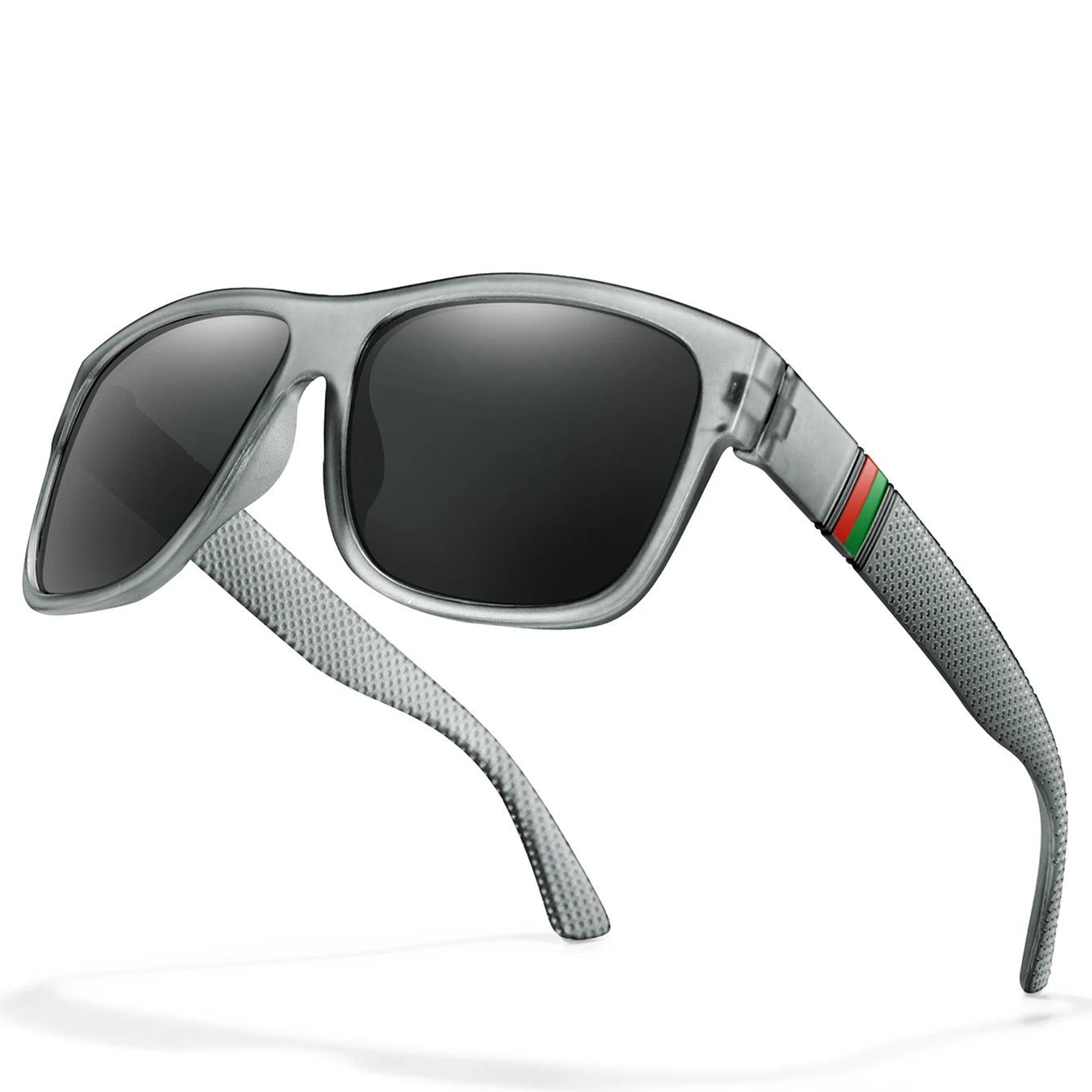 Lunettes de soleil polarisées carrées pour hommes, marque classique, pour la pêche, la conduite en plein air, le cyclisme, la course, Vintage, grand cadre, UV400