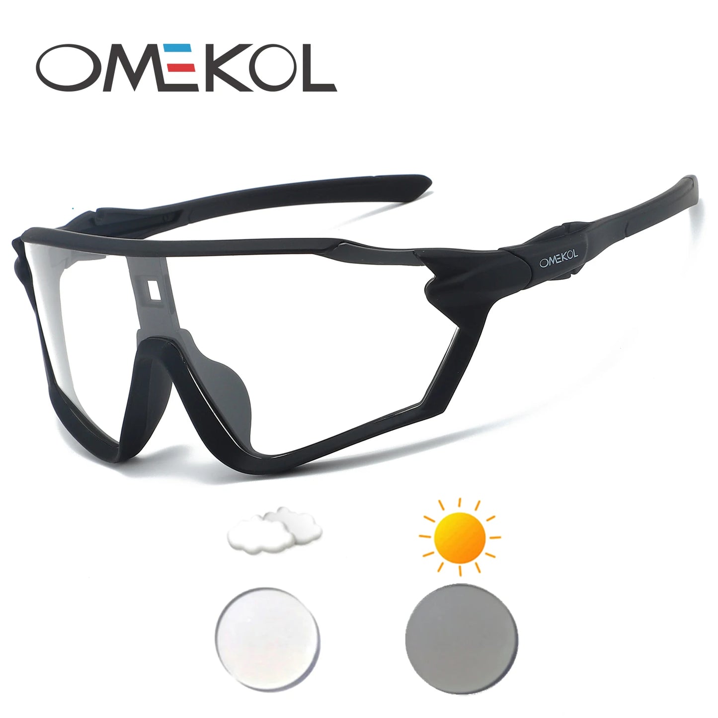 Photochromic Cycling Glasses Sports Bike Sunglasses Men Women MTB Bicycle Eyewear Baseball Softball Sunglasses