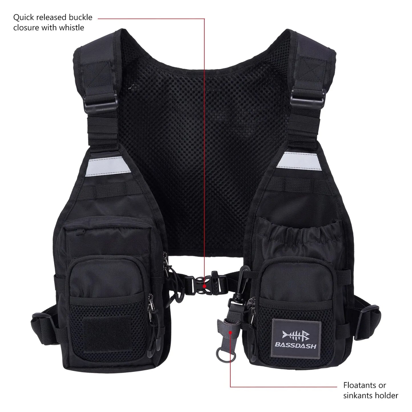 Bassdash-Glaçage de pêche à la mouche ultra léger pour hommes et femmes, sac de poitrine portable, taille unique, FV08