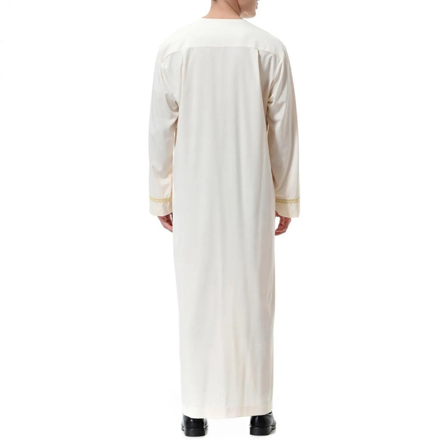 Vêtements musulmans traditionnels pour hommes, chemise musulmane, robe d'aviation, royauté islamique, robe de Dubaï, col rond, manches longues, rétro, adt Abaya
