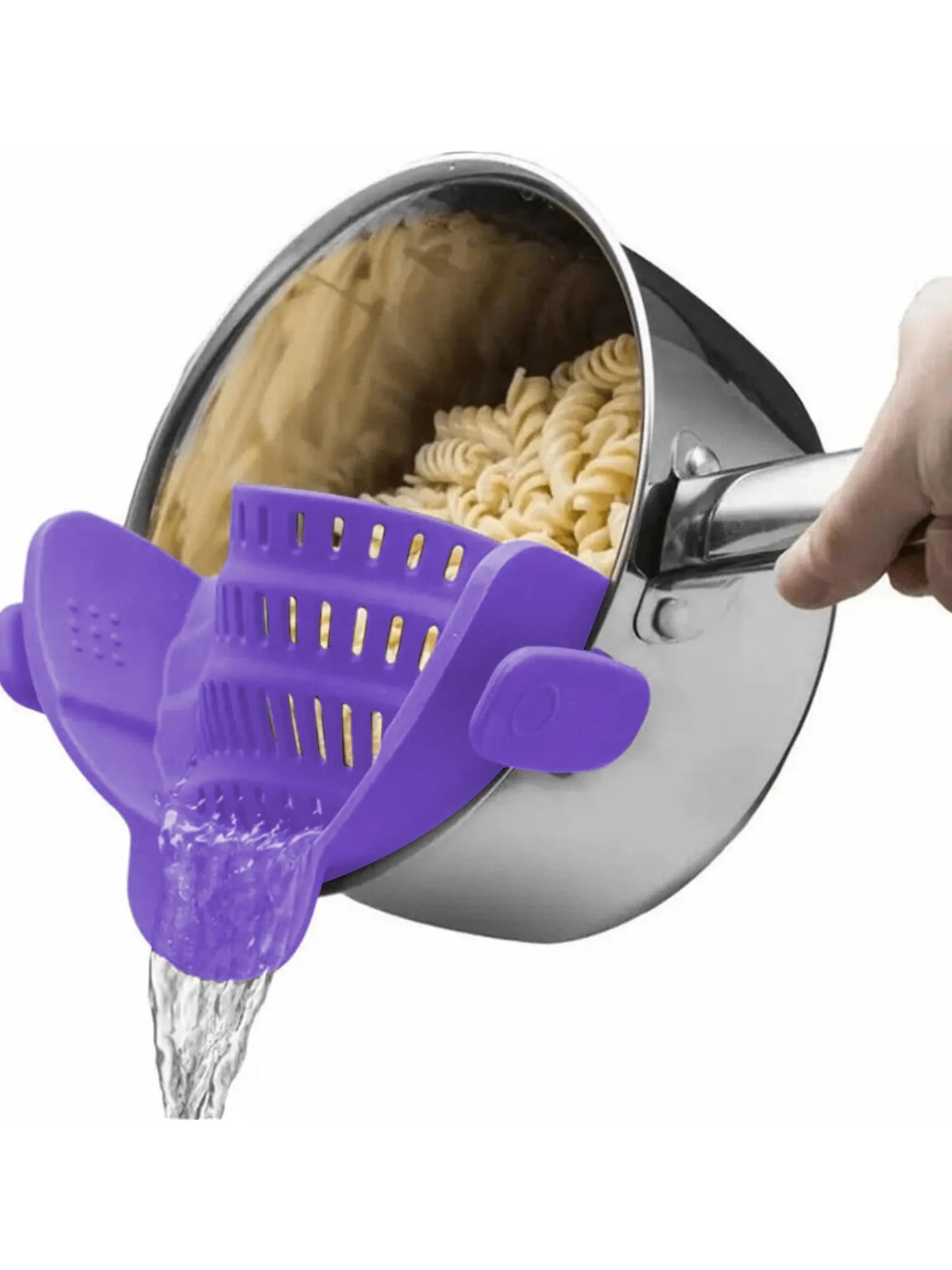 Passoire à clipser en silicone réglable, casseroles et bols, déterminer la proximité, liner pour nouilles et pâtes, 1PC
