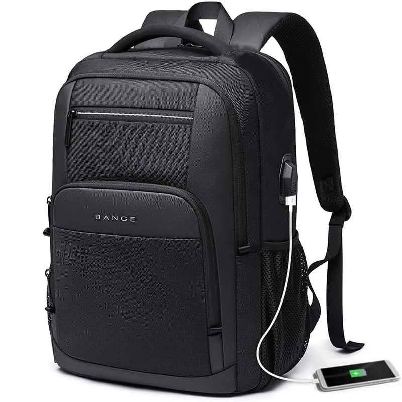 BANGE léger 15.6 pouces sac à dos pour ordinateur portable étanche USB Port de Charge multifonctionnel voyage randonnée sac d'école Mochila pour hommes