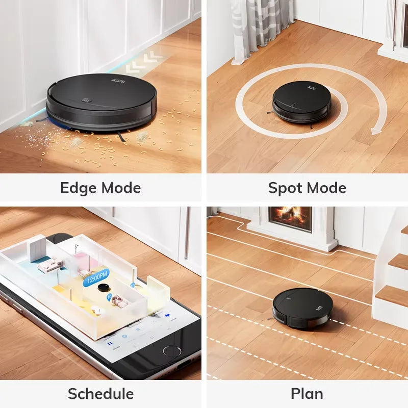 ILIFE V10 Robot Vacuum Cleaner, 5000Pa Suction, Gyro Navigation, Self-Charging, Rolling Brush