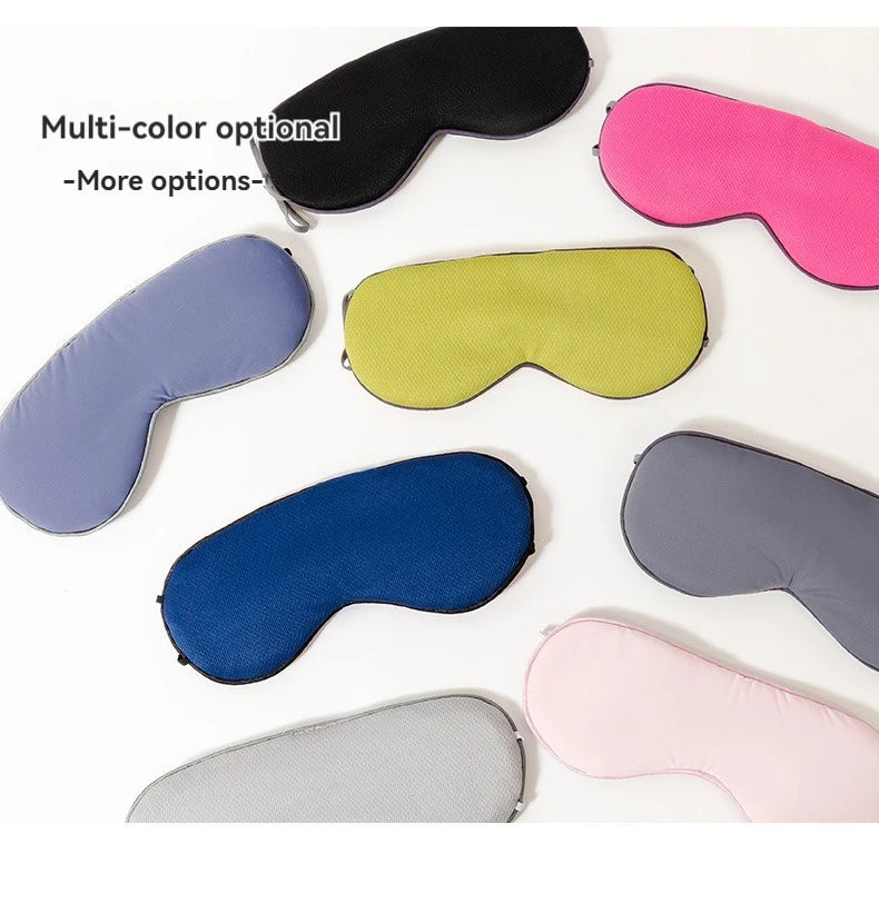 Masque pour les yeux de sommeil, Style coréen, soie glacée, chaud et frais, double usage, réglable, blocage de la lumière de voyage, masque pour les yeux respirant