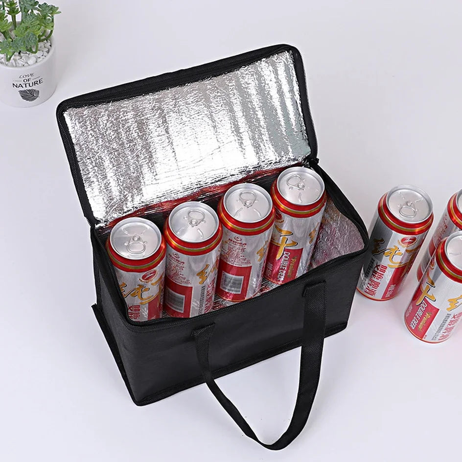 Sac isotherme Portable pour déjeuner, isolation pliante, sac de glace pour pique-nique, sac thermique pour aliments, porte-boissons, sacs isolés, sac de livraison de bière