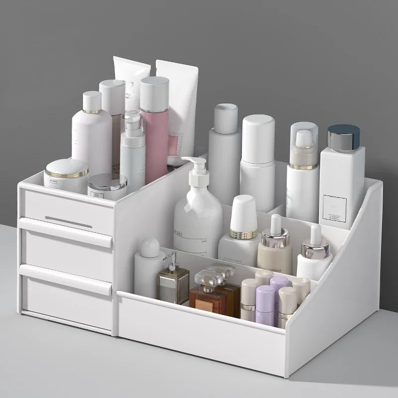 Boîte de rangement de cosmétiques de style tiroir de bureau, coiffeuse, étagère, boîte de rangement de fichiers