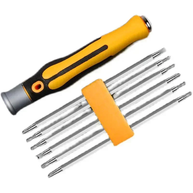 Jeu de tournevis 12 en 1, embout magnétique, tête de tournevis de forme plate croisée, outil d'entretien portatif de précision multifonctionnel pour la maison
