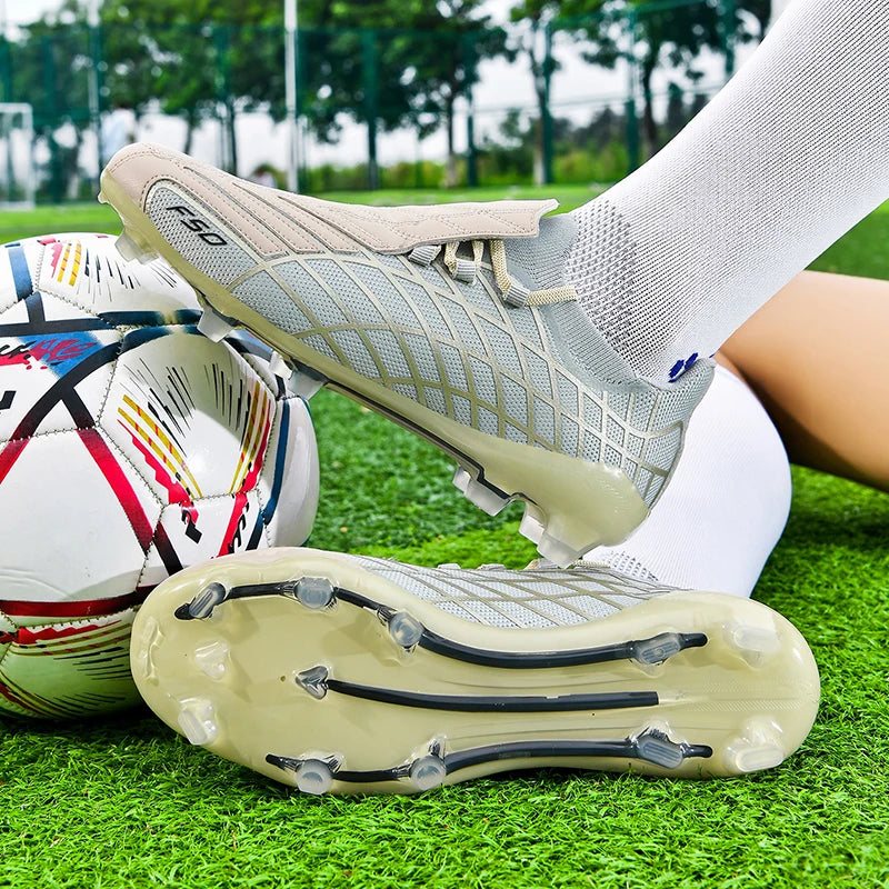 pscownlg Chaussures de Football TF/FG Unisexe Montantes Microfibre — Niveau Avancé EU 32–46