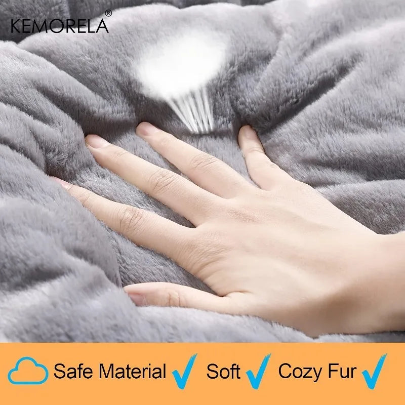 Tapis de siège de voiture pour chien d'hiver avec fond épais antidérapant pour lit de camion SUV berline-chaud pour les voyages sur route et lavable en machine