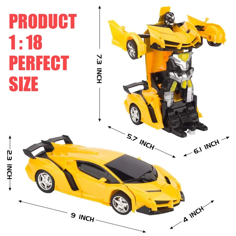 Coche eléctrico RC 2 en 1, robots de transformación, modelo de vehículo deportivo, juguetes para niños, coches de deformación RC geniales a distancia, juguete para niños, regalos