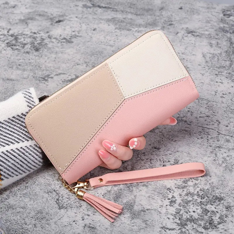 Zipper Fashion Women's Long Wallets Handbags Coin Purse Card Holder PU Leather Billfold Wallet
