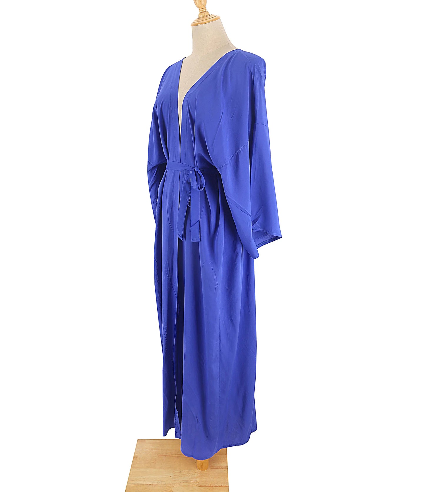 Robe de Plage Longue avec Ceinture pour Femme, Kimono Sexy, Cardigan d'Été, 5 Couleurs Unies