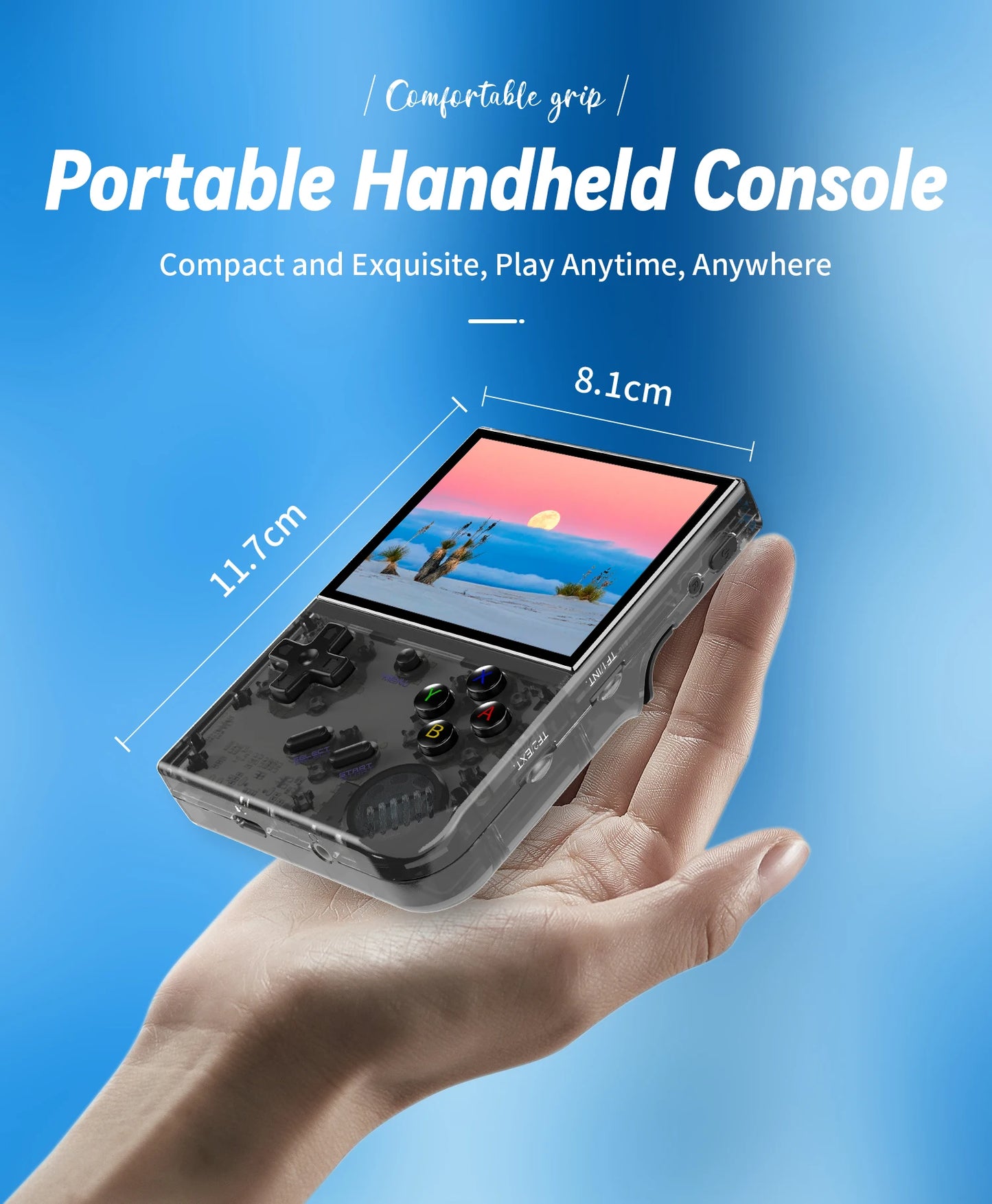 Console de jeu rétro portable — écran IPS 3,5", Linux, WiFi, Bluetooth, HDMI, 5000+ jeux, 64 Go