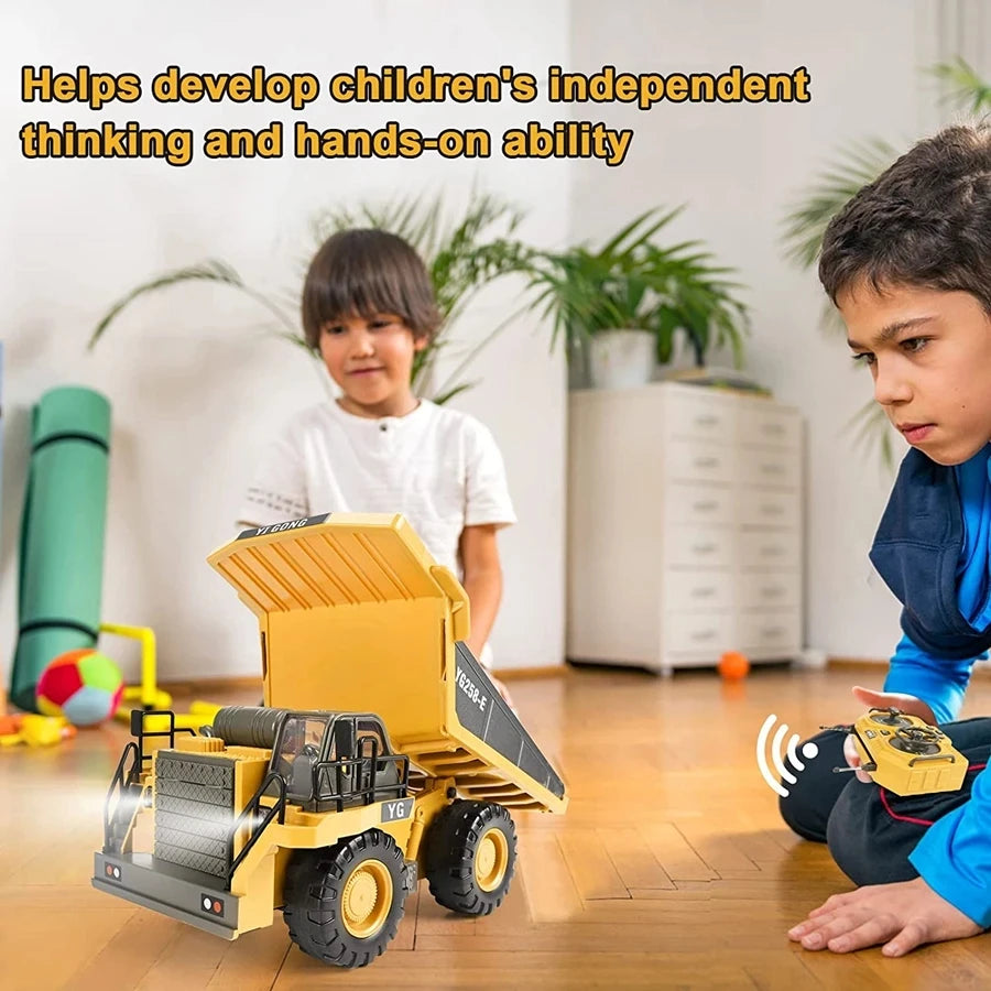 Pelle télécommandée 4WD, camion à benne basculante en alliage 4x4, Bulldozer, modèle Radio, voiture RC, véhicule de Construction, jouet, cadeaux pour enfants